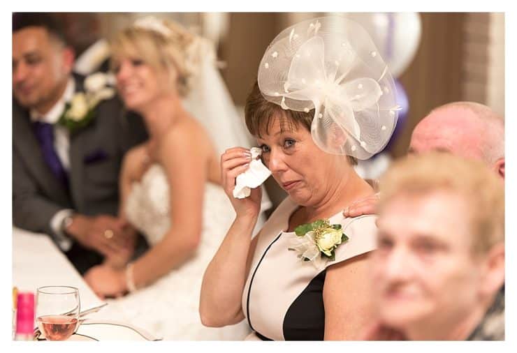 Emotional mother of the bride and her daughters wedding in nottingham