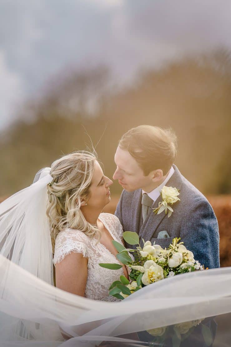 Nottingham wedding photographer - beautiful portrait photo of the bride and groom at Cockliffe Country House in Nottingham - Mansfield Wedding photographer, Rachael Phillips Photography.