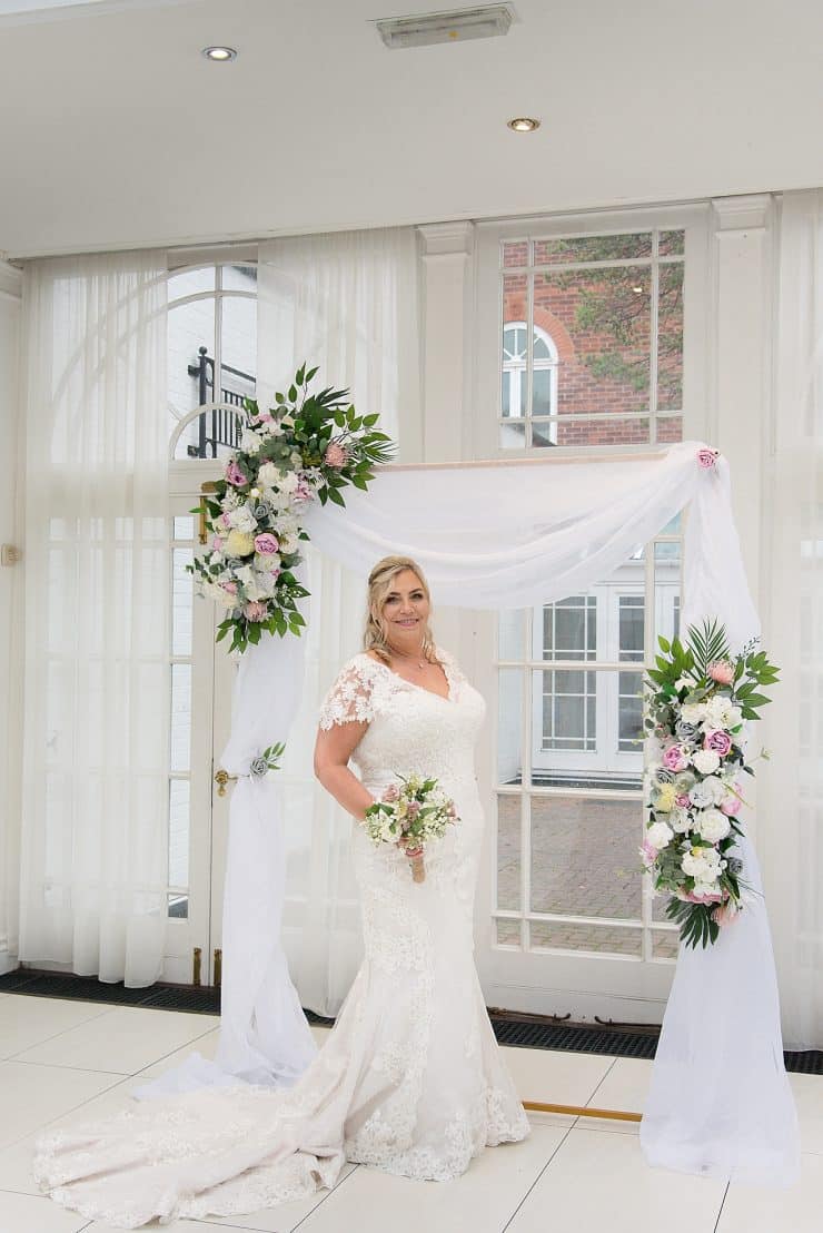 bride looking gorgeous at the quorn country house in leicester