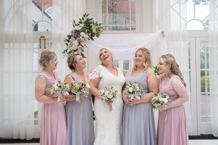 silly bridal party at the quorn country house in leicester