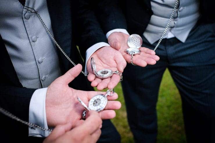 pocket watches at the wedding
