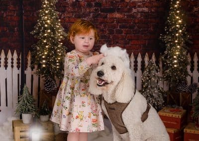 just a girl and her dog Christmas mini sessions at mansfield nottingham