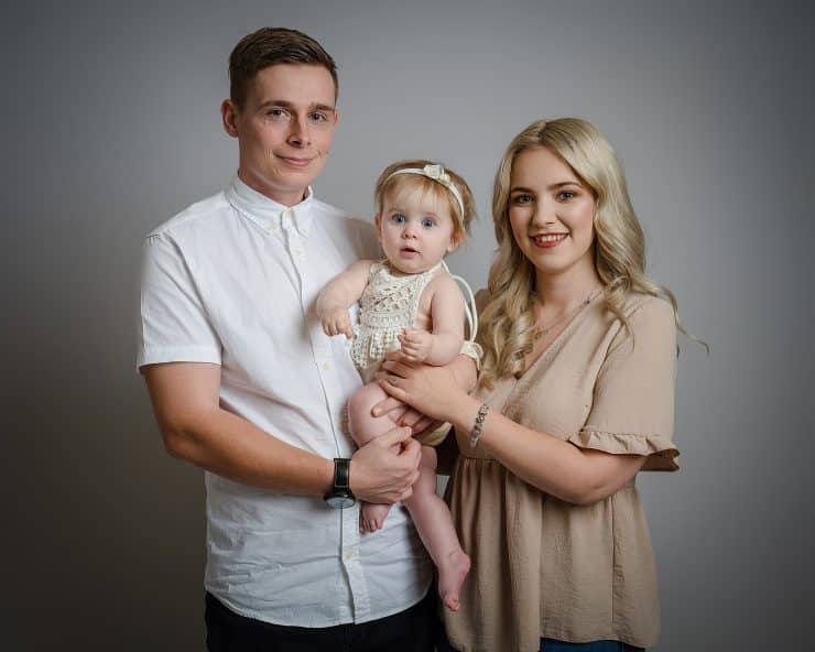 gourgos family, mum , dad and daughter