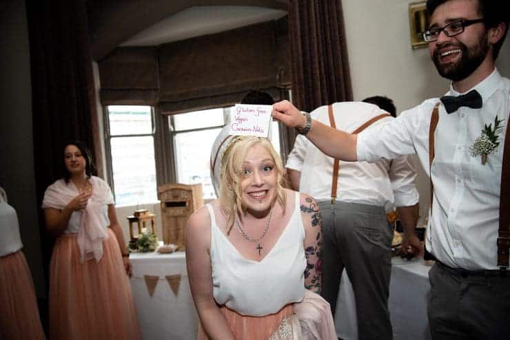 bridesmaid being silly