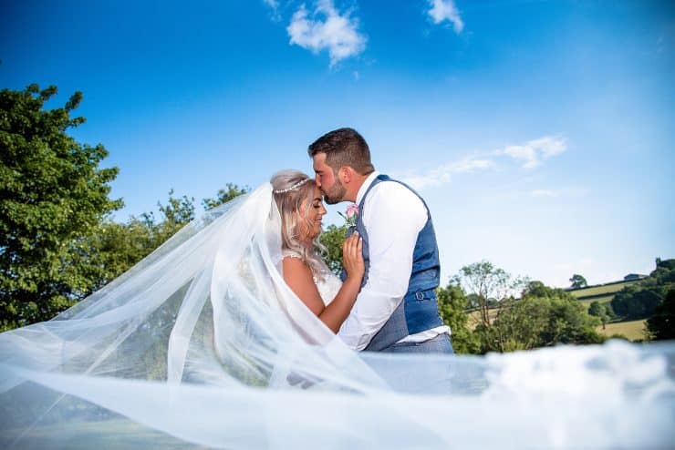 beautiful portrait photos of the bride and groom at the white hart moorwood hotel nottingham