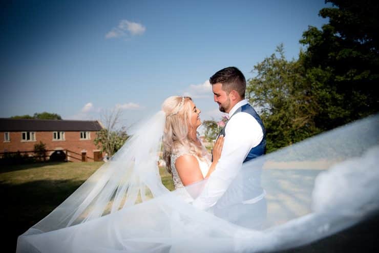 Mansfield , Nottingham wedding photographer - beautiful portrait photos of the bride and groom at the white hart moorwood hotel nottingham