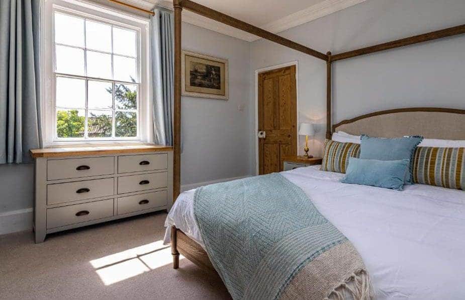Inside one of the guest bedrooms at the mill at hoveringham, Nottingham