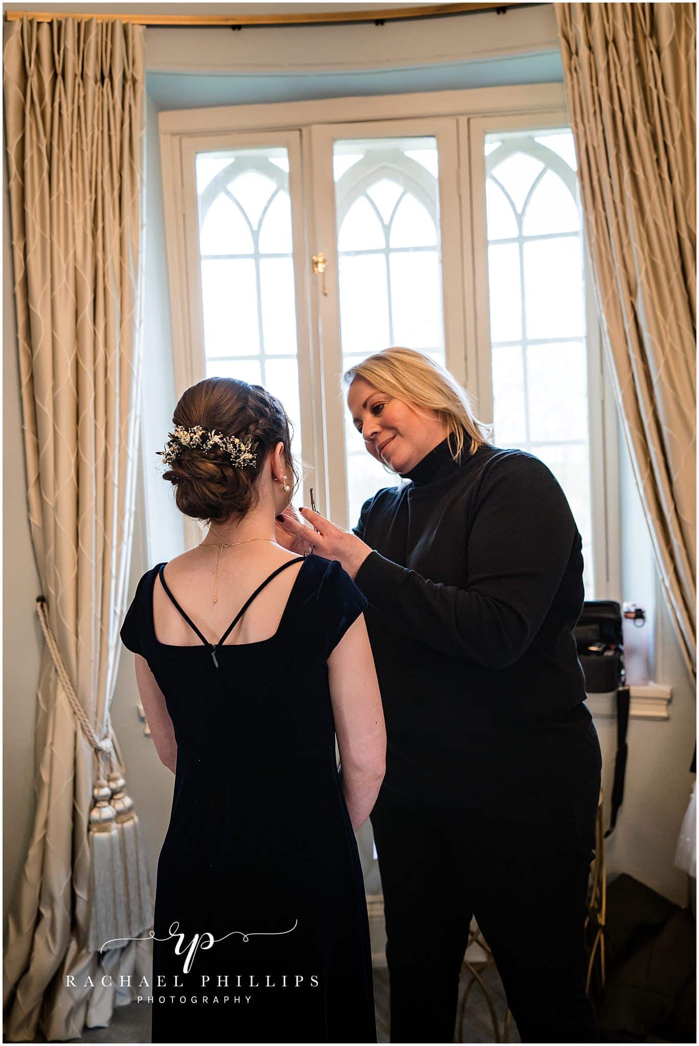 make up being done by blush moments at cockliffe country house
