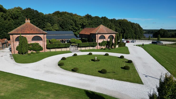 Beautiful manor with circular driveway and gardens